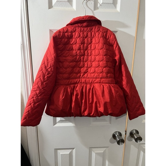 Disney‎ Snow White Red Puffer Jacket Girls Size 7/8 Apples - Picture 5 of 5